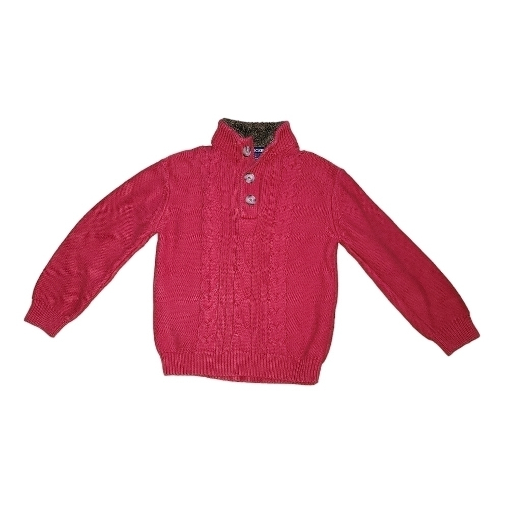Cherokee size 5T red with brown Faux Fur collar